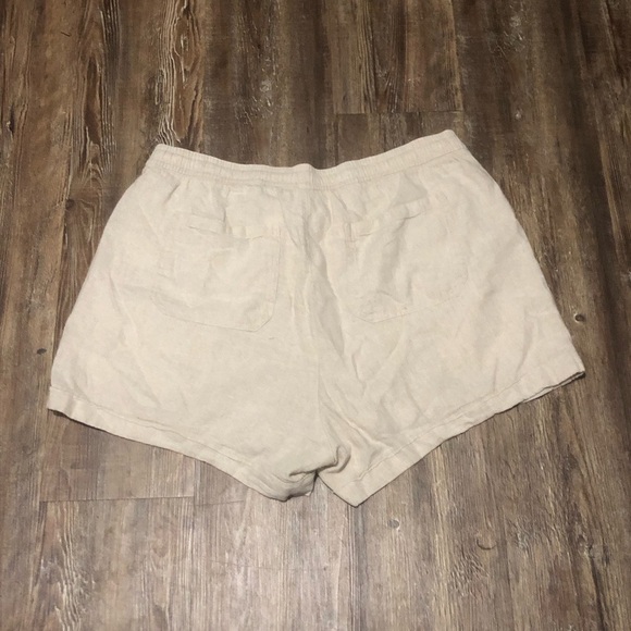 Old Navy Linen Shorts Women's Large High Rise Utility Pocket Pull On in Flax - Picture 6 of 7